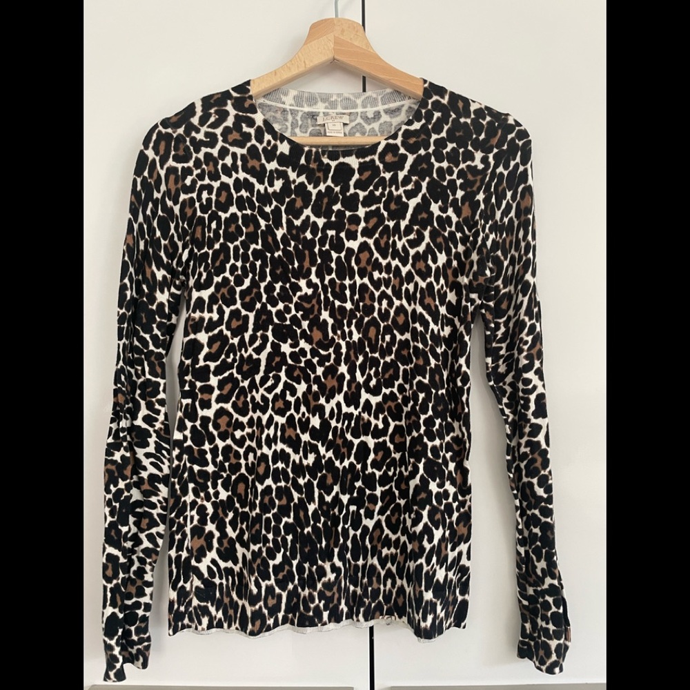 Jcrew sweater - leopard print